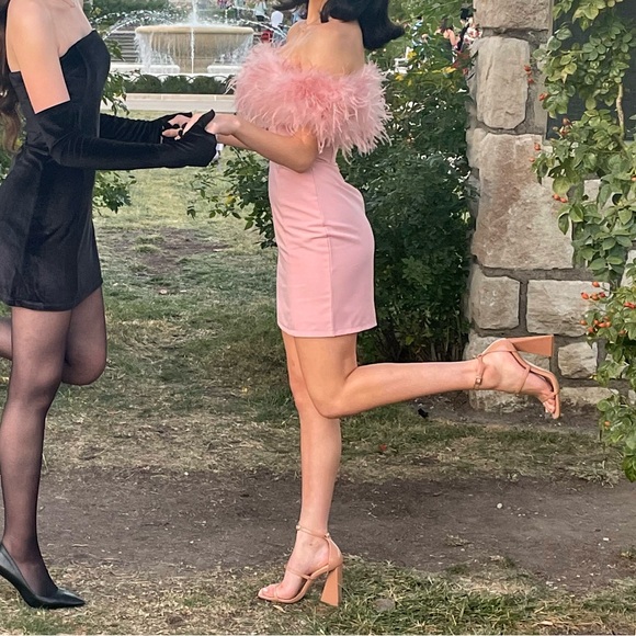 Pure Delight Pink Bardot Mini Dress - Picture 6 of 6